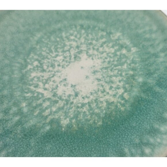 Jars France Tourron Jade Dinner Plate  Handmade Crackle Green 10.5" - Picture 2 of 6